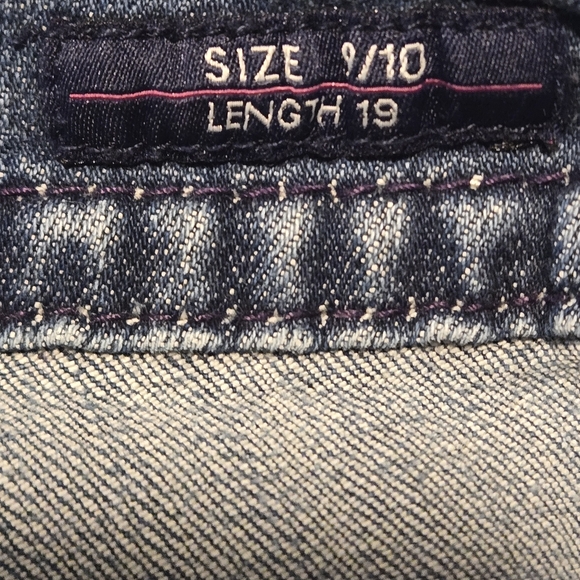 Y2K VIGOSS The Dublin Capri Jeans 9/10 Blue Embellished Rhinestone Bling Denim - Picture 11 of 16